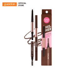 Chì Kẻ Mày Cathy Doll His & Her Cushion Eyebrow Pencil 3 Trong 1 #01 Dark Brown 0,16Gr + 0,4Gr