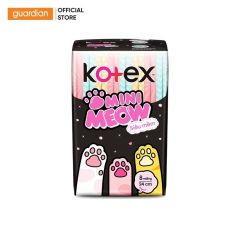 Băng Vệ Sinh Kotex Siêu Mềm Cánh 24Cm Mini Meow 8 Miếng