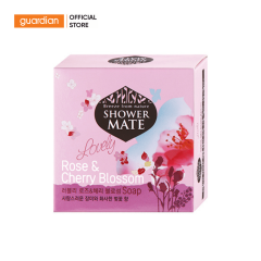 Xà Phòng Tắm Hương Nước Hoa Showermate Lovely Rose & Cherry Blossom Tinh Chất Hoa Hồng Và Hoa Anh Đào 100gr