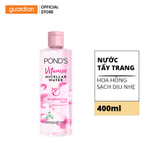 Nước Tẩy Trang Hỗ Trợ Sáng Da Pond'S Micellar Vitamin & Hoa Hồng Sạch Dịu Nhẹ 400Ml