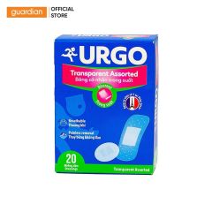 Băng Cá Nhân Trong Suốt Transparent 4 Kích Cỡ Urgo 20 Miếng