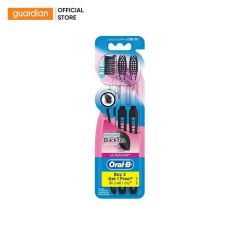 Bàn Chải Đánh Răng Tinh Chất Trà Đen Oral-B Vỉ 3 Cây