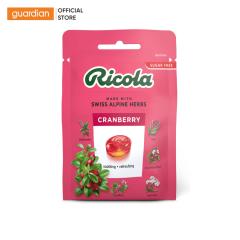 Kẹo Ngậm Thảo Mộc Ricola Trái Cây Cranberry Nam Việt Quất Không Đường 17.5G