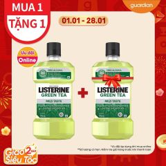 Nước Súc Miệng Trà Xanh Listerine Natural Greentea Zero Alcohol Listerine 750Ml