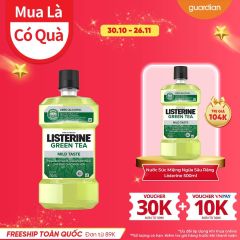 Nước Súc Miệng Trà Xanh Listerine Natural Greentea Zero Alcohol Listerine 750Ml