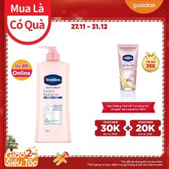 Sữa Dưỡng Thể Vaseline Hỗ Trợ Sáng Da  Gấp 4 Lần Instant Radiance 350Ml