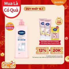 Sữa Dưỡng Thể Vaseline Hỗ Trợ Sáng Da  Gấp 4 Lần Instant Radiance 350Ml