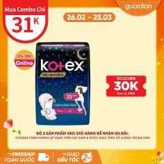 Băng Vệ Sinh Kotex Style Siêu Ban Đêm Mặt Bông Cánh 35Cm 3 Miếng