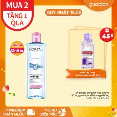 Nước Tẩy Trang Dưỡng Ẩm Cho Da Thường, Khô L'Oreal Paris Micellar Water 3-In-1 Moisturizing Even For Sensitive Skin 400Ml