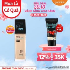 Kem Nền Mịn Nhẹ Kiềm Dầu Maybelline Fit Me Spf22 #118 Light Beige 30Ml