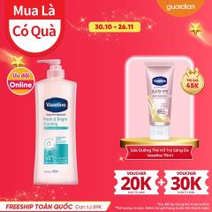 Sữa Dưỡng Thể Dịu Mát Hỗ Trợ Sáng Da Vaseline Fresh & Bright Cooling 350Ml