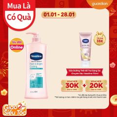 Sữa Dưỡng Thể Dịu Mát Hỗ Trợ Sáng Da Vaseline Fresh & Bright Cooling 350Ml