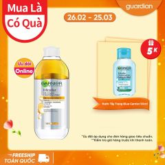 Nước Tẩy Trang Cho Da Khô Và Trang Điểm Lâu Trôi Micellar Water Oil Infused Garnier 400Ml