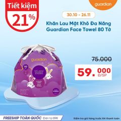 Khăn Lau Mặt Khô Đa Năng Guardian Face Towel 80 Tờ