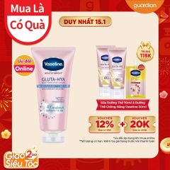 Sữa Dưỡng Thể Giúp Hỗ Trợ Sáng Da Vaseline Nâng Tông  Gấp 4 Lần Gluta-Hya Niacinamide Tone-Up 300Ml