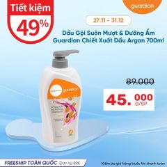 Dầu Gội Suôn Mượt Và Dưỡng Ẩm Guardian Smooth & Nourishing Chiết Xuất Dầu Argan 700ml