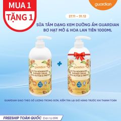 Sữa Tắm Dạng Kem Dưỡng Ẩm Guardian Ultra Nourishing Shea Butter & Freesia Shower Cream Bơ Hạt Mỡ & Hoa Lan Tiên 1000Ml