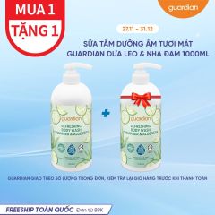 Sữa Tắm Dưỡng Ẩm Tươi Mát Guardian Refreshing Cucumber & Aloe Vera Body Wash Dưa Leo & Nha Đam 1000Ml