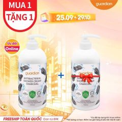 Sữa Tắm Dạng Kem Kháng Khuẩn Guardian Antibacterial Shower Cream Charcoal Than Hoạt Tính 1000Ml