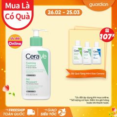 Sữa Rửa Mặt Tạo Bọt Cerave Foaming Cleanser Sạch Sâu Cho Da Thường Đến Da Dầu 236Ml