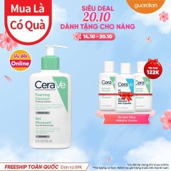 Sữa Rửa Mặt Tạo Bọt Cerave Foaming Cleanser Sạch Sâu Cho Da Thường Đến Da Dầu 236Ml