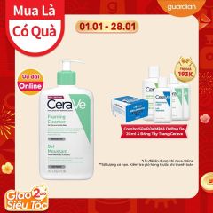 Sữa Rửa Mặt Tạo Bọt Cerave Foaming Cleanser Sạch Sâu Cho Da Thường Đến Da Dầu 473Ml