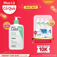 Sữa Rửa Mặt Tạo Bọt Cerave Foaming Cleanser Sạch Sâu Cho Da Thường Đến Da Dầu 473Ml