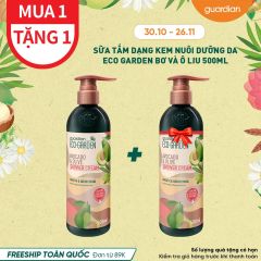 Sữa Tắm Dạng Kem Nuôi Dưỡng Da, Cho Da Mịn Màng Eco Garden Avocado & Olive Smooth & Nourishing Shower Cream Chiết Xuất Từ Bơ Và Ô Liu 500ml