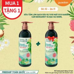 Sữa Tắm Làm Sạch Sâu Và Tươi Mát Eco Garden Bergamot & Peppermint Deep Clean & Refreshing Body Wash Chiết Xuất Từ Cam Bergamot Và Bạc Hà 500ml