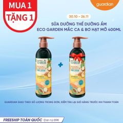 Sữa Dưỡng Thể Dưỡng Ẩm Chuyên Sâu Eco Garden Macadamia & Shea Butter Ultra Moisture Body Lotion Chiết Xuất Từ Hạt Mắc Ca Và Bơ Hạt Mỡ 400ml