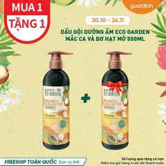 Dầu Gội Dưỡng Ẩm Chuyên Sâu Eco Garden Macadamia & Shea Butter Ultra Moisture Shampoo Chiết Xuất Từ Hạt Mắc Ca Và Bơ Hạt Mỡ 500ml