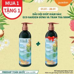 Dầu Gội Giúp Giảm Gàu Eco Garden Ginger & Tea Tree Anti-Dandruff Shampoo Chiết Xuất Từ Gừng Và Tràm Trà 500ml