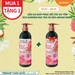 Dầu Xả Giúp Phục Hồi Tóc Hư Tổn, Cho Tóc Chắc Khỏe Eco Garden Camellia & Argan Repair & Strengthen Conditioner Chiết Xuất Từ Hoa Trà Và Dầu Argan 500ml