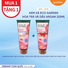 Kem Xả Giúp Phục Hồi Hư Tổn, Cho Tóc Chắc Khỏe Eco Garden Camellia & Argan Repair & Strengthen Hair Treatment Chiết Xuất Từ Hoa Trà Và Dầu Argan 225ml