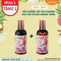 Dầu Dưỡng Tóc Giúp Phục Hồi Hư Tổn, Cho Tóc Chắc Khỏe Eco Garden Camellia & Argan Repair & Strengthen Hair Oil Chiết Xuất Từ Hoa Trà Và Dầu Argan 100ml