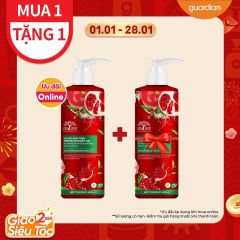 Sữa Tắm Dưỡng Sáng Da De Leaf Pomegranate Glow And Firm Serum Shower Gel Chiết Xuất Từ Lựu Đỏ Dạng Gel 450ml