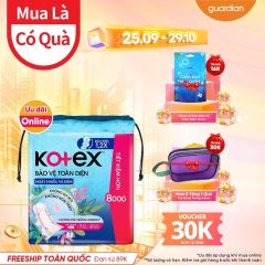 Băng Vệ Sinh Siêu Mỏng Có Cánh, Bảo Vệ Toàn Diện Kotex Dành Cho Ngày Nhiều Và Đêm 28cm x 14 miếng