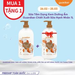 SỮA TẮM DẠNG KEM DƯỠNG ẨM GUARDIAN ESSENTIAL ALMOND MILK MOISTURISING SHOWER CREAM CHIẾT XUẤT SỮA HẠNH NHÂN 1000 ML