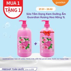 SỮA TẮM DẠNG KEM DƯỠNG ẨM GUARDIAN ESSENTIAL ROSE MOISTURISING SHOWER CREAM HƯƠNG HOA HỒNG 1000 ML