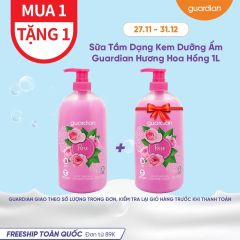 SỮA TẮM DẠNG KEM DƯỠNG ẨM GUARDIAN ESSENTIAL ROSE MOISTURISING SHOWER CREAM HƯƠNG HOA HỒNG 1000 ML