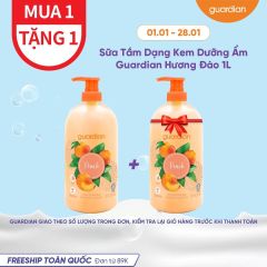 SỮA TẮM DẠNG KEM DƯỠNG ẨM GUARDIAN ESSENTIAL MOISTURISING PEACH SHOWER CREAM HƯƠNG ĐÀO 1000 ML