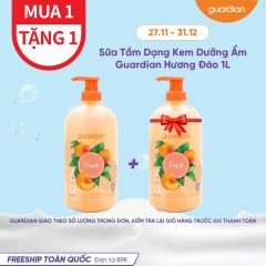 SỮA TẮM DẠNG KEM DƯỠNG ẨM GUARDIAN ESSENTIAL MOISTURISING PEACH SHOWER CREAM HƯƠNG ĐÀO 1000 ML