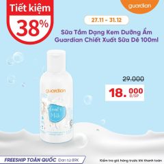 SỮA TẮM DẠNG KEM DƯỠNG ẨM GUARDIAN GOAT'S MILK MOISTURISING CHIẾT XUẤT SỮA DÊ 100 ML