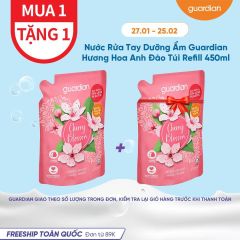 NƯỚC RỬA TAY DẠNG KEM DƯỠNG ẨM GUARDIAN ESSENTIAL CHERRY BLOSSOM MOISTURISING CREAM HAND WASH HƯƠNG HOA ANH ĐÀO TÚI REFILL 450 ML