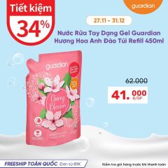 NƯỚC RỬA TAY DẠNG KEM DƯỠNG ẨM GUARDIAN ESSENTIAL CHERRY BLOSSOM MOISTURISING CREAM HAND WASH HƯƠNG HOA ANH ĐÀO TÚI REFILL 450 ML