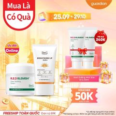 DR.G BỘ CHĂM SÓC DA - R.E.D BLEMISH CLEAR SOOTHING CREAM BONUS SET (BAO GỒM 1 KEM DƯỠNG 70ML + 1 KEM CHỐNG NẮNG 20ML)