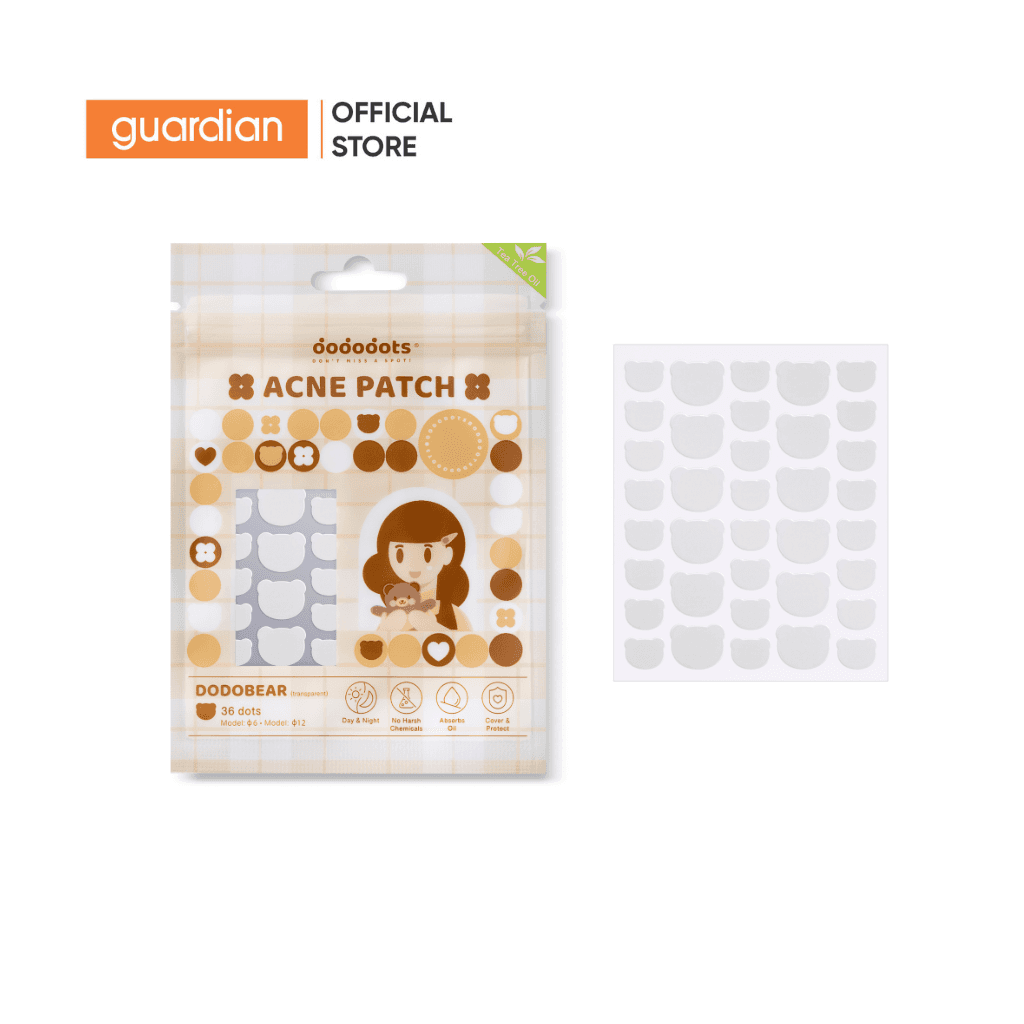 Miếng Dán Mụn Nhiều Màu Sắc Dododots Acne Patch Dodobear Hình Gấu Con 36 Miếng