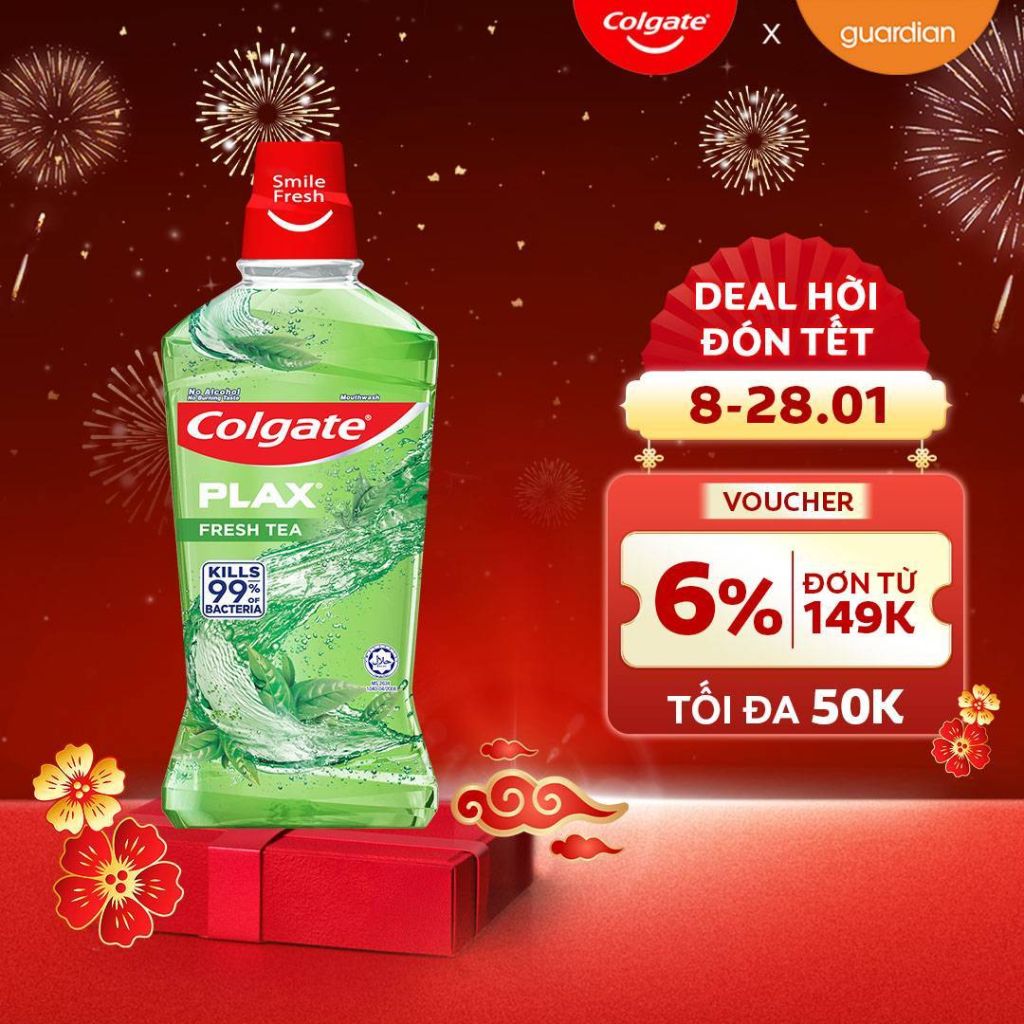 Nước Súc Miệng Trà Xanh Diệt 99% Vi Khuẩn Colgate 750ml