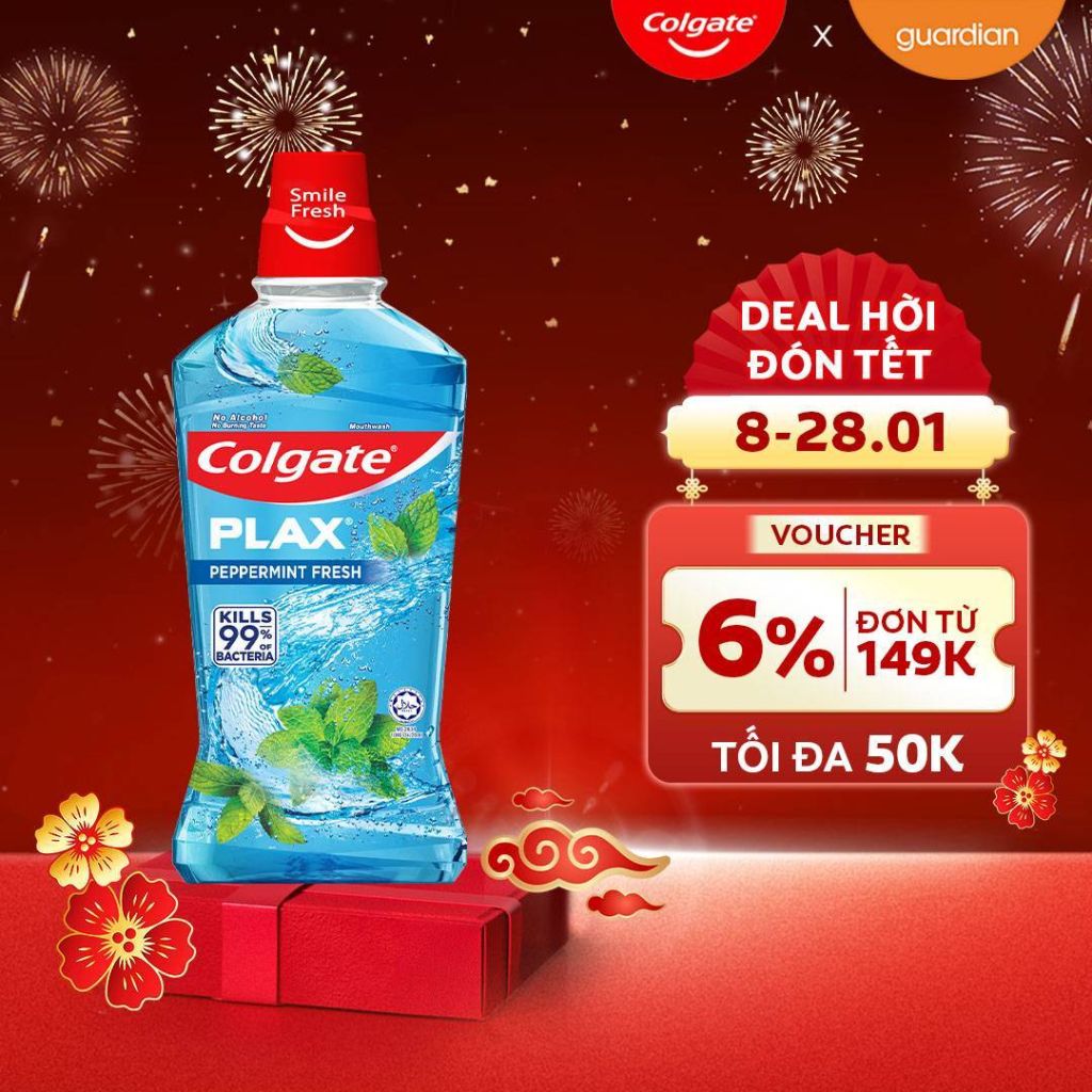 Nước Súc Miệng Bạc Hà Diệt 99% Vi Khuẩn Colgate 750ml