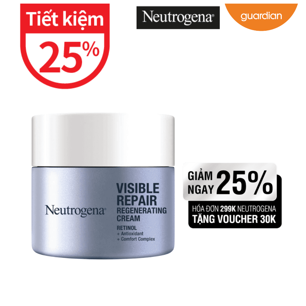 Kem Dưỡng Retinol Chống Lão Hóa Và Giảm Nhăn Neutrogena Visible Repair Regenerating Cream 50G